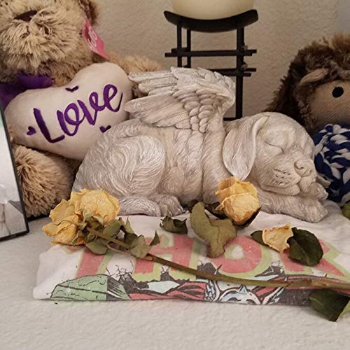 Memorial Pet Statue - Sleeping Angel Cat Keepsake Sculpture - For...