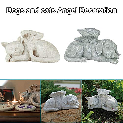 Memorial Pet Statue - Sleeping Angel Cat Keepsake Sculpture - For...