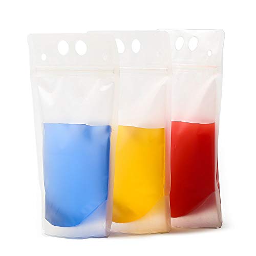 C CRYSTAL LEMON 100PCS Drink Pouches for Adults with Straw Smooth...