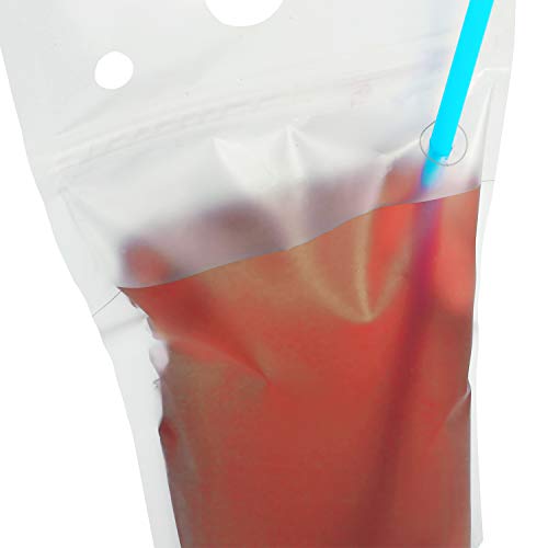 C CRYSTAL LEMON 100PCS Drink Pouches for Adults with Straw Smooth...