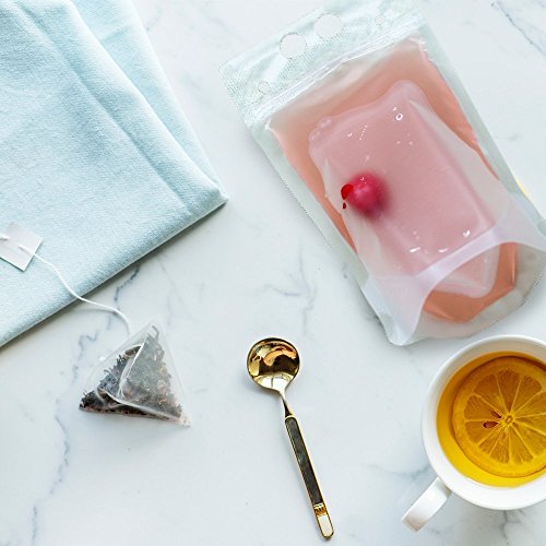 C CRYSTAL LEMON 100PCS Drink Pouches for Adults with Straw Smooth...