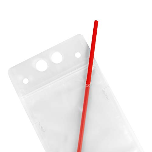 C CRYSTAL LEMON 100PCS Drink Pouches for Adults with Straw Smooth...