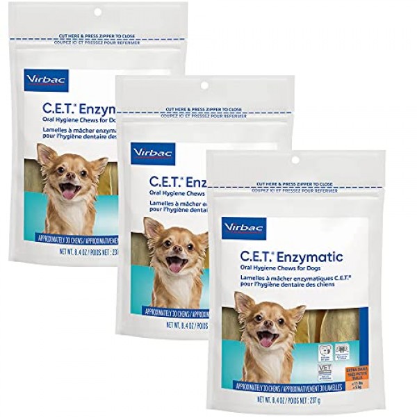 C.E.T. Cet Enzymatic Oral Chews-Dogs <11 lbs 30Ct 3PK