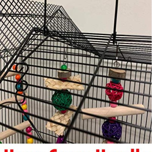 Large Double Roof Top Flight Bird Cage With Toys for Cockatiel Pa...