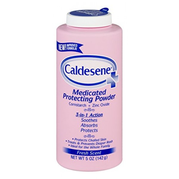 Caldesene Medicated Protecting Powder, Cornstarch & Zinc Oxide, T...