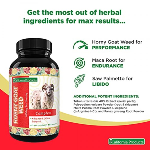 Horny Goat Weed Complex with 1000 mg Horny Goat Weed Extract and ...