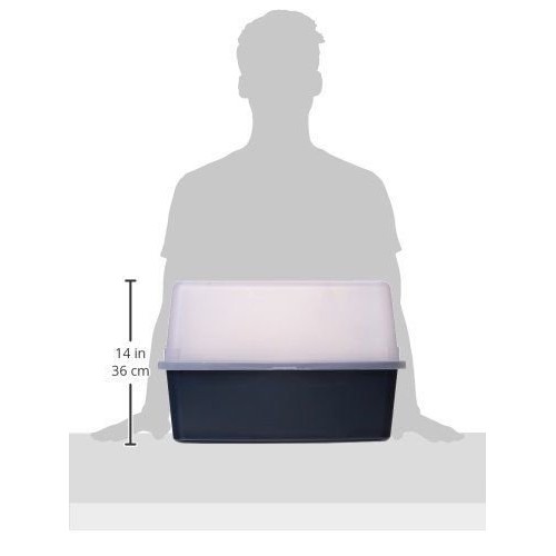 Calvinci - IRIS Open-Top Pet Cat Litter Box with Shield and Scoop...