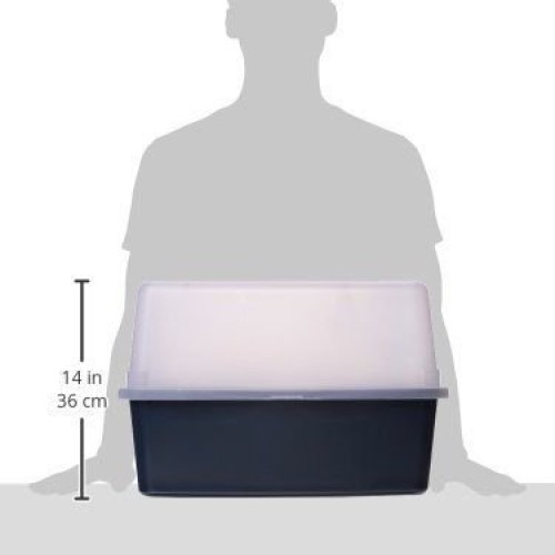 Calvinci - IRIS Open-Top Pet Cat Litter Box with Shield and Scoop...