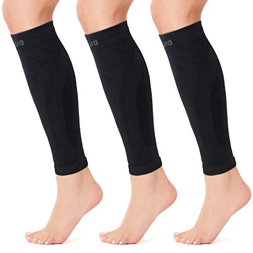 Cambivo 3 Pairs Calf Compression Sleeve for Women and Men,Leg Bra...