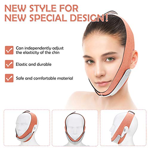 Facial Slimming Strap,CAMTOA Pain-Free Face Lifting Belt,Double C...