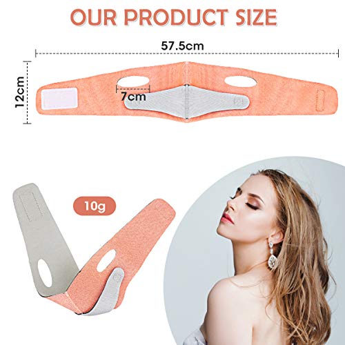 Facial Slimming Strap,CAMTOA Pain-Free Face Lifting Belt,Double C...