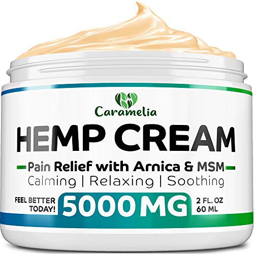 Hemp Oil Cream for Pain Relief 5000 - Grown & Made in USA - Verif...