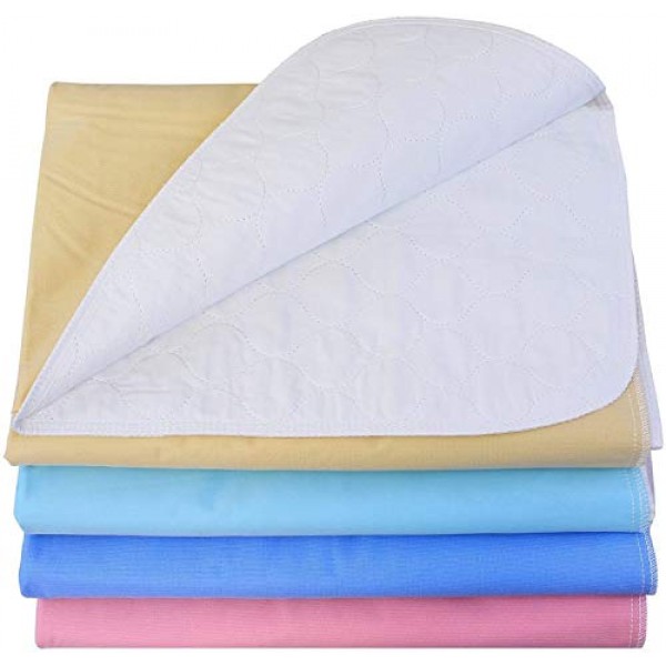 4 Pack 100% Cotton Top- 34 x 36 Reusable Incontinence Underpad - ...