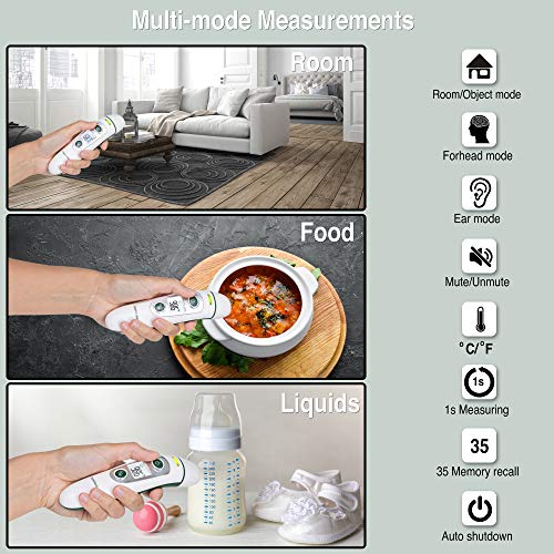 Thermometer for Adults and Kids, Digital Infrared Thermometer for...