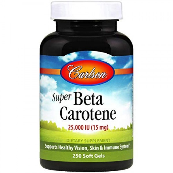 Carlson - Super Beta Carotene, 25000 IU 15 mg, Vision Health, H...