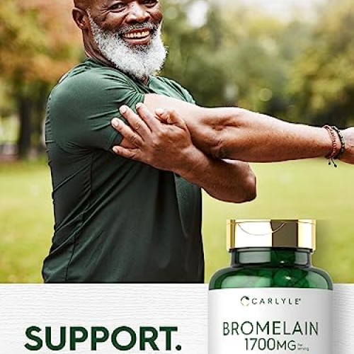 Carlyle Bromelain 1700 mg | 90 Capsules | Pineapple Enzyme Supple...