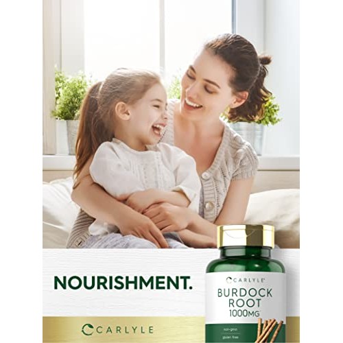 Carlyle Burdock Root | 1000 mg | 200 Capsules | Non-GMO and Glute...