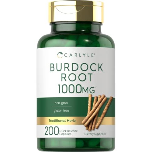Carlyle Burdock Root | 1000 mg | 200 Capsules | Non-GMO and Glute...