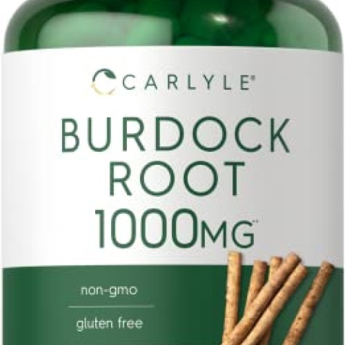 Carlyle Burdock Root | 1000 mg | 200 Capsules | Non-GMO and Glute...