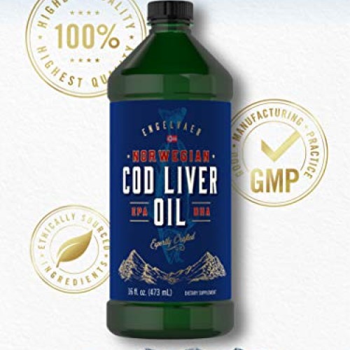 Carlyle Cod Liver Oil Norwegian | 16 fl oz Liquid | Pack of 3 Bot...