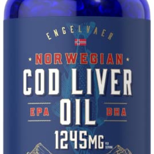 Carlyle Cod Liver Oil Softgels | 1245mg | 300 Count | Norwegian |...
