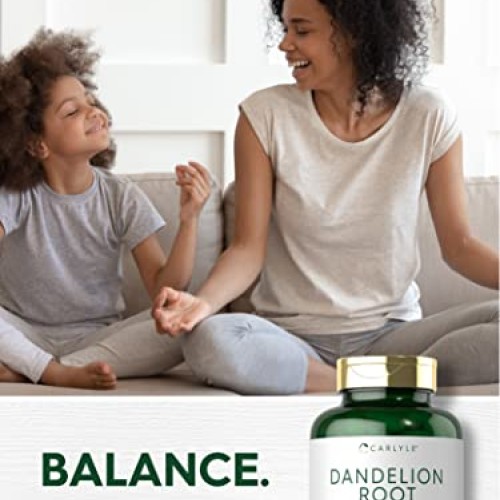 Carlyle Dandelion Root Capsules 1800mg | 300 Count | Non-GMO, Glu...