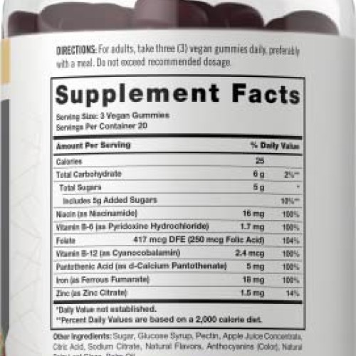 Carlyle Iron Gummies | Plus B-Complex Vitamins | 60 Vegan Gummies...