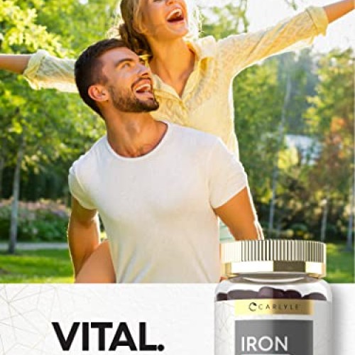 Carlyle Iron Gummies | Plus B-Complex Vitamins | 60 Vegan Gummies...