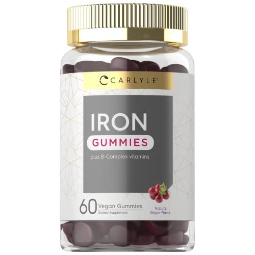 Carlyle Iron Gummies | Plus B-Complex Vitamins | 60 Vegan Gummies...