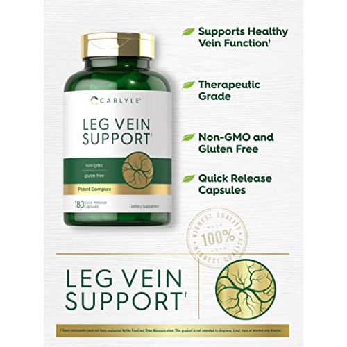 Carlyle Leg Vein Supplement | 180 Capsules | Supports Healthy Vei...