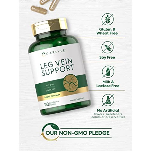 Carlyle Leg Vein Supplement | 180 Capsules | Supports Healthy Vei...