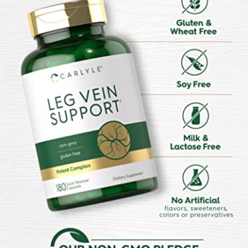 Carlyle Leg Vein Supplement | 180 Capsules | Supports Healthy Vei...