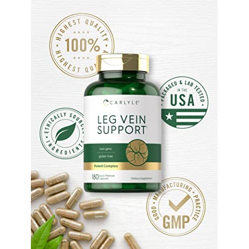 Carlyle Leg Vein Supplement | 180 Capsules | Supports Healthy Vei...