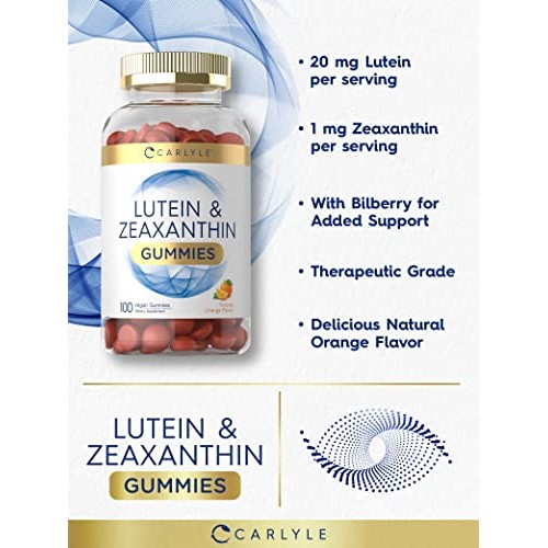 Carlyle Lutein and Zeaxanthin Gummies | 20mg of Lutein Supplement...