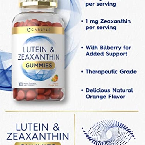 Carlyle Lutein and Zeaxanthin Gummies | 20mg of Lutein Supplement...