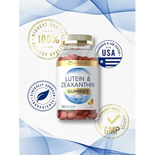 Carlyle Lutein and Zeaxanthin Gummies | 20mg of Lutein Supplement...