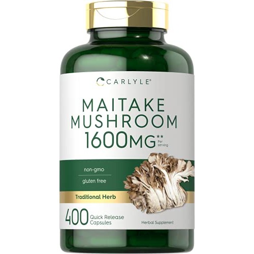 Carlyle Maitake Mushroom Capsules | 1600mg | 400 Count | Non-GMO ...