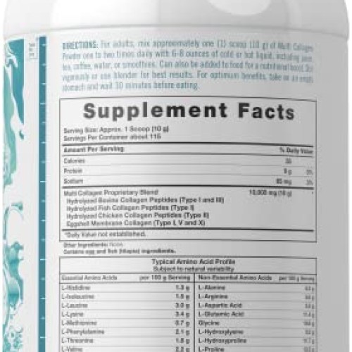 Carlyle Multi Collagen Powder 40 oz | 10000 mg | Type I, II, III,...