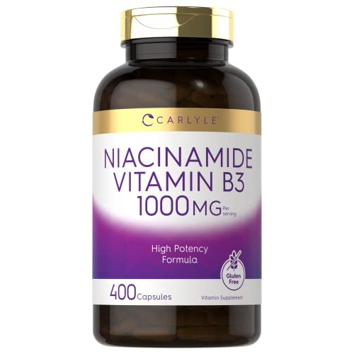 Carlyle Niacinamide Vitamin B3 1000 mg | 400 Capsules | High Pote...
