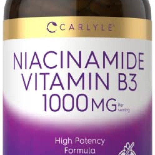 Carlyle Niacinamide Vitamin B3 1000 mg | 400 Capsules | High Pote...