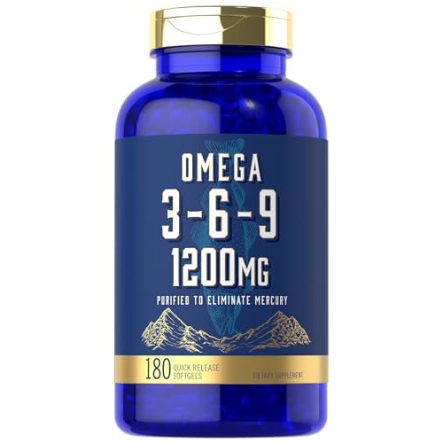 Carlyle Omega 3-6-9 1200mg | 180 Softgel Capsules | Triple Omega ...