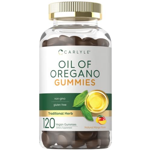 Carlyle Oregano Oil Gummies | 3000mg | 120 Count | Natural Mango ...