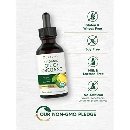 Carlyle Organic Oil of Oregano | 2 fl oz Liquid | Vegan, USDA Cer...