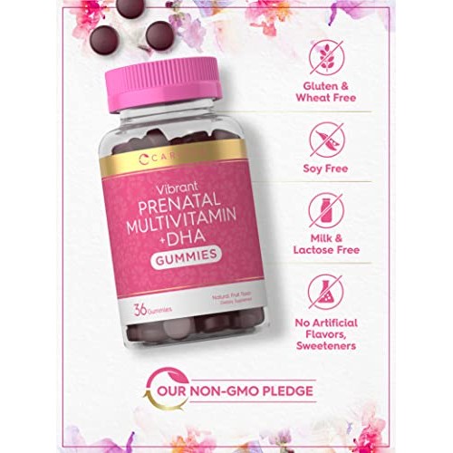 Carlyle Prenatal Vitamin Gummies | 36 Count | with DHA and Folic ...