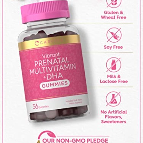 Carlyle Prenatal Vitamin Gummies | 36 Count | with DHA and Folic ...