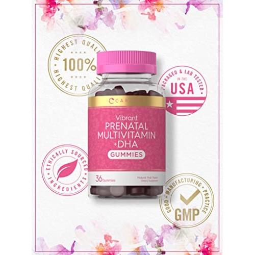 Carlyle Prenatal Vitamin Gummies | 36 Count | with DHA and Folic ...