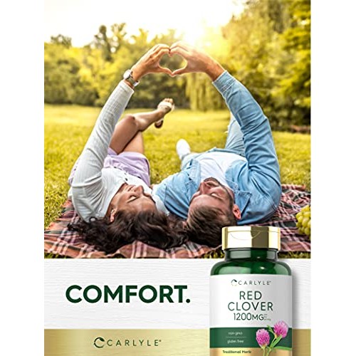 Carlyle Red Clover Capsules 1200mg | 200 Count | Non-GMO, Gluten ...