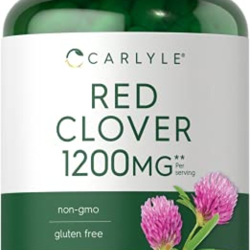 Carlyle Red Clover Capsules 1200mg | 200 Count | Non-GMO, Gluten ...