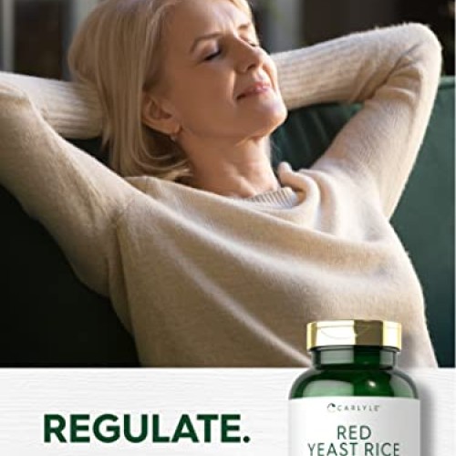Carlyle Red Yeast Rice 1200 mg | 250 Capsules | Non-GMO, Gluten F...