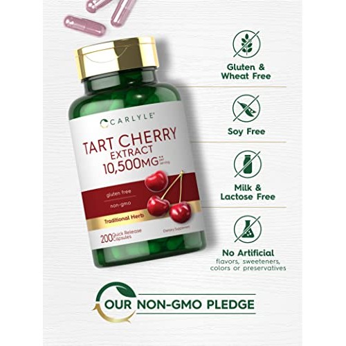Carlyle Tart Cherry Capsules | 10,500mg | 200 Pills | Max Potency...